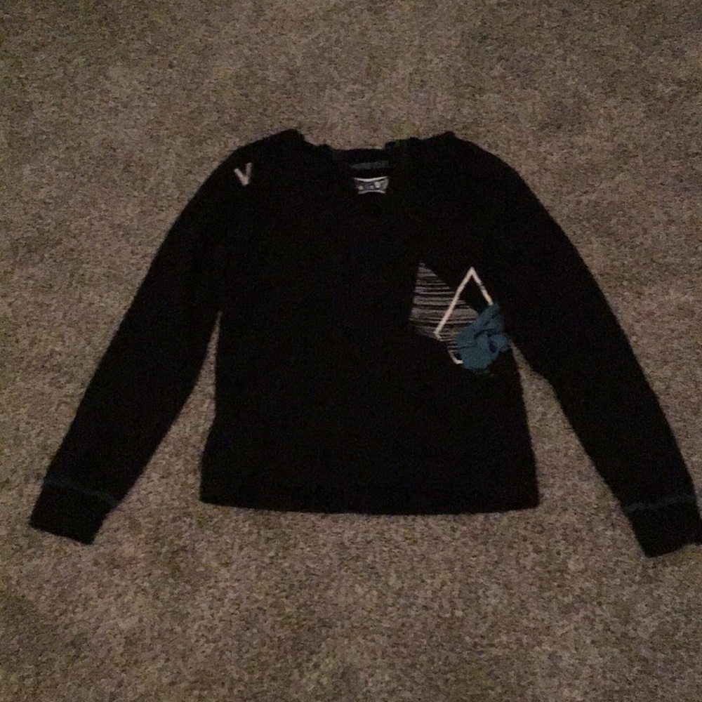 Black Volcom V-neck sweater